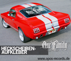One Family - Heckscheibenaufkleber weiß