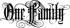 One Family - Aufkleber wei&szlig;