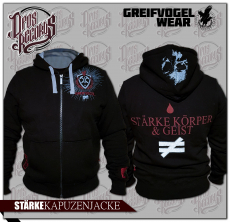 Greifvogel - ST&Auml;RKE K&Ouml;RPER & GEIST - KAPUZENJACKE