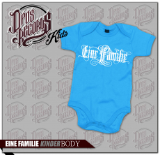 Eine Familie - Kinder Body blau
