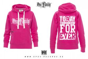 One Family - Damen Kapuzenpullover fuchsia