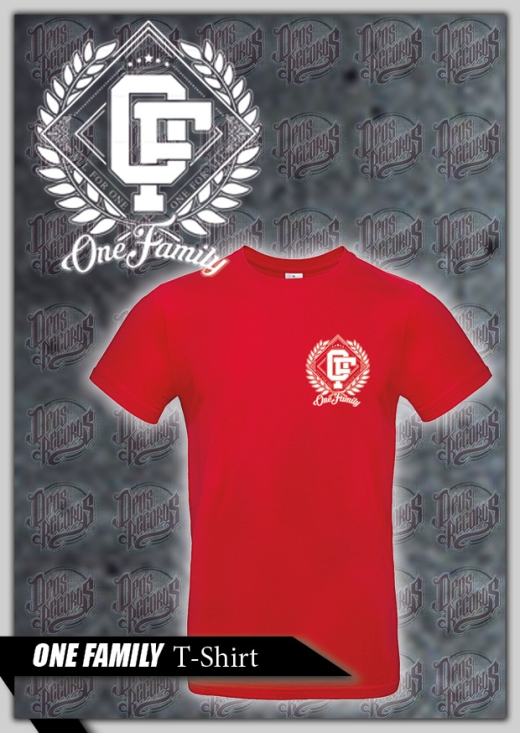 One Family - Ehrenkranz - Shirt rot / Druck weiß